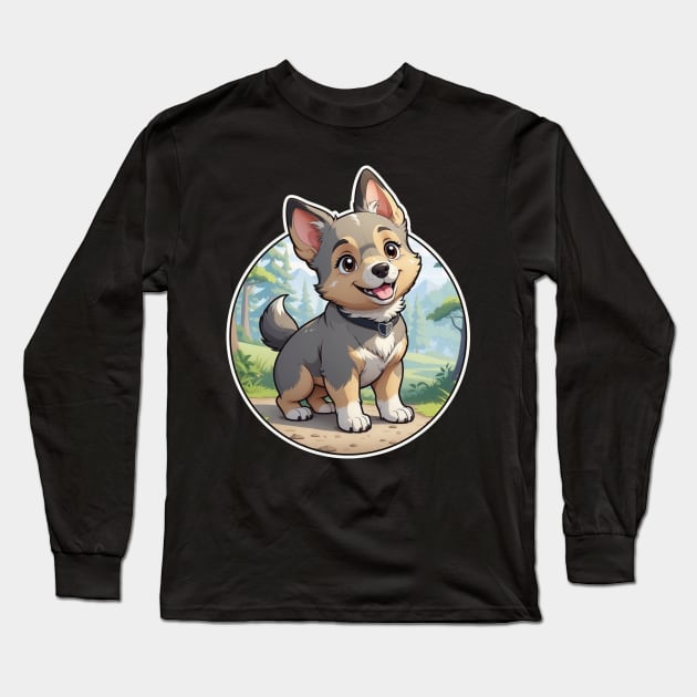 Swedish Vallhund Puppy Long Sleeve T-Shirt by HAPPY GIFTS K